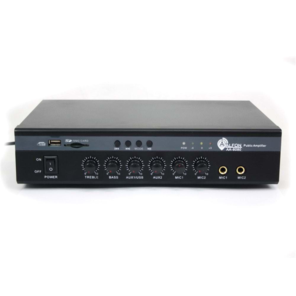 ALFON AA-8080 100WATT USB/SD/BT TRAFOLU AMFİ