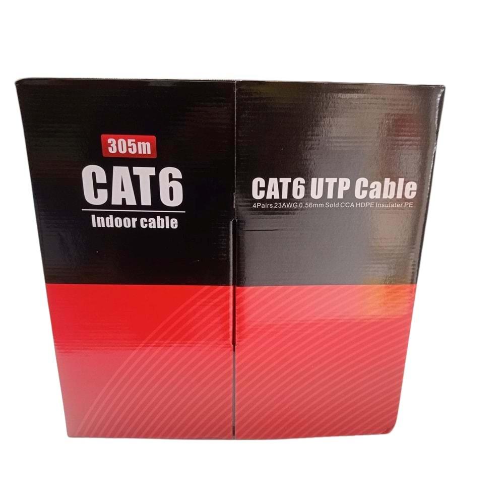 GABBLE CAT6 İÇ ORTAM KABLO 305mt OD 0.50mm GRİ (GAB-CK305)