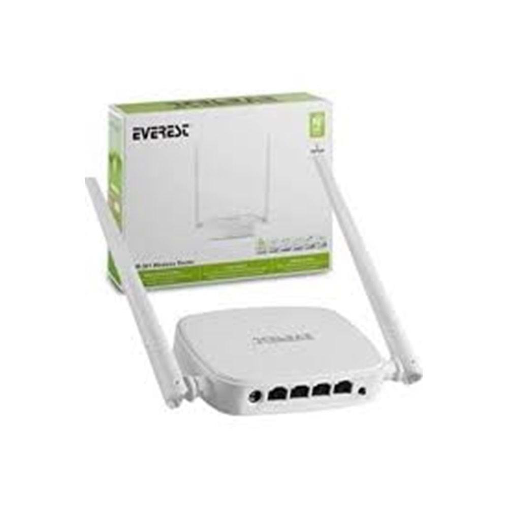 EVEREST EWR-301 Kablosuz-N WPS+WISP+WDS 300Mbps 2x5dBi 3xLAN AP ROUTER REPEATER