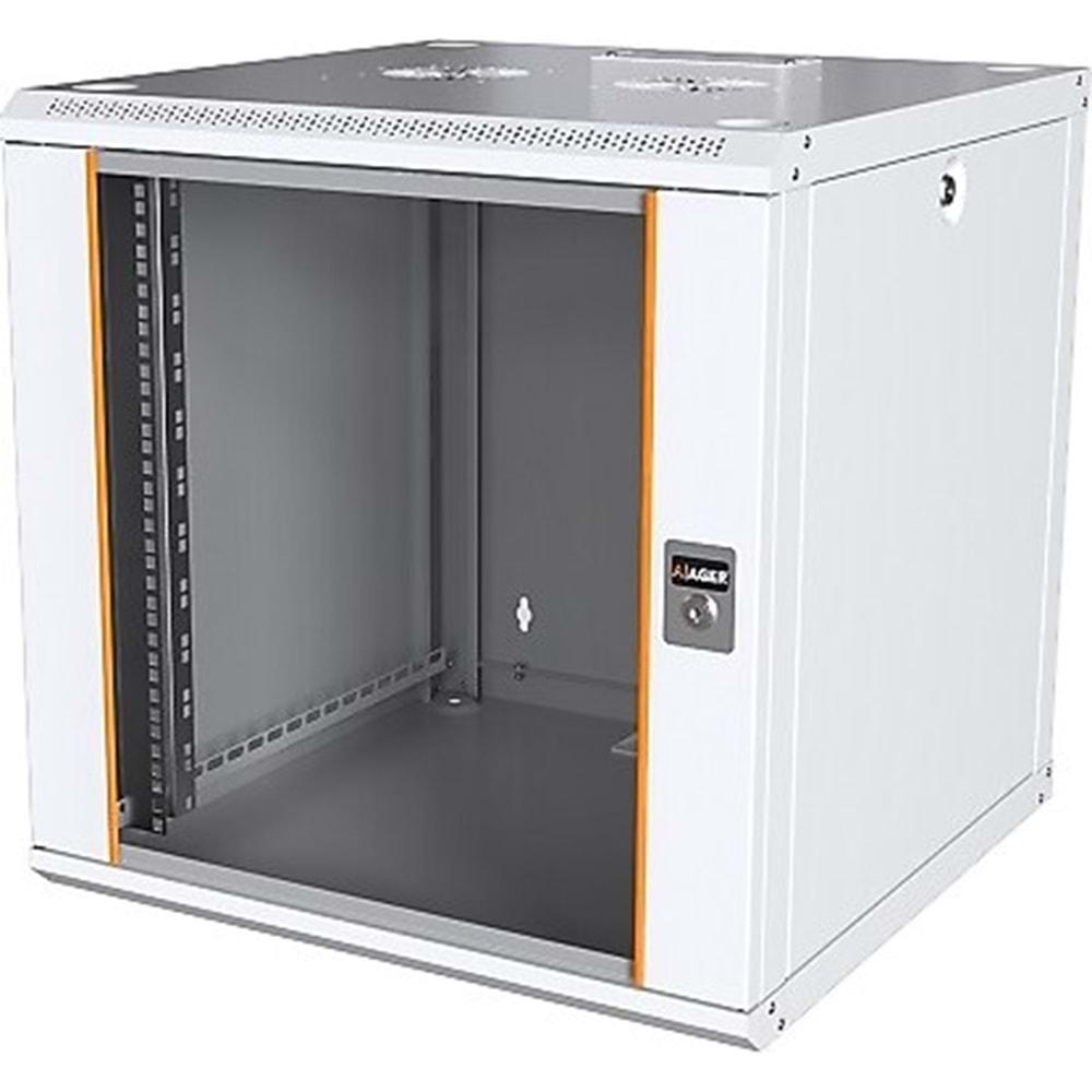 AGER 12U 600X600 MONTAJLI AGENA SERISI DUVAR TIPI KABINET (ON CITALI CAM/C- B1 BEYAZ)