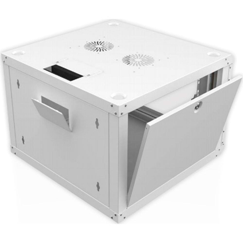 AGER 12U 600X600 MONTAJLI AGENA SERISI DUVAR TIPI KABINET (ON CITALI CAM/C- B1 BEYAZ)