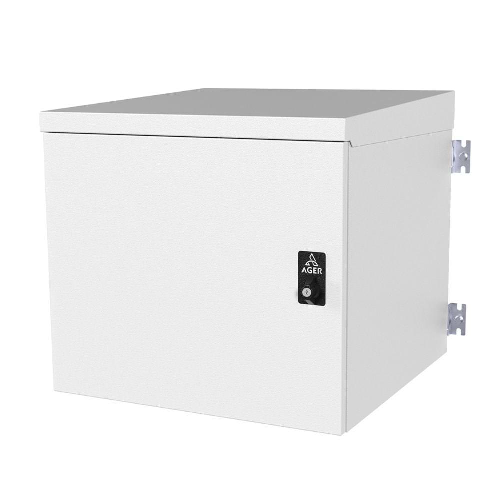 AGER 9U 600X600 AG-OT09U6060B2-D-A-M1-09U6060 MONTAJLI OUTDOOR DUVAR TİPİ KABİNET (ON METAL KAPAKD-B2 7035 DIS ORTAM) OUTDOOR MONTAJLI DUVAR TIPI KABINET