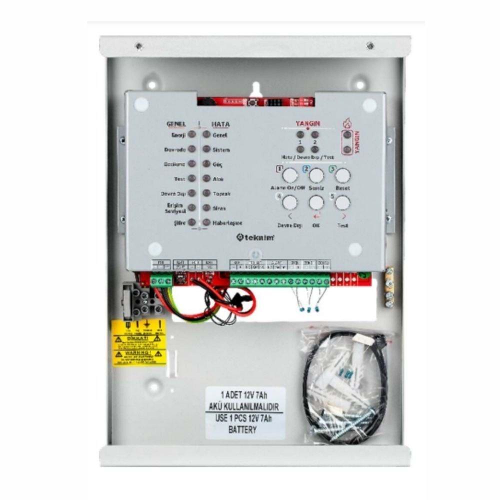 TEKNİM TFP-3122 2 BÖLGELİ KONVANSİYONEL YANGIN ALARM PANELİ (AKÜ HARİÇ )