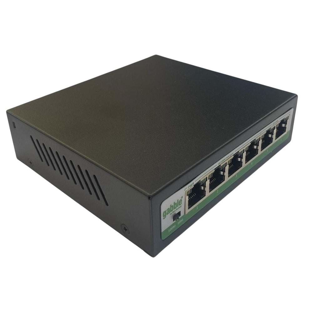 GABBLE GAB-P-42MM 100MBPS 4 PORT POE + 2 PORT 100MBPS UPLİNK POE SWİTCHES