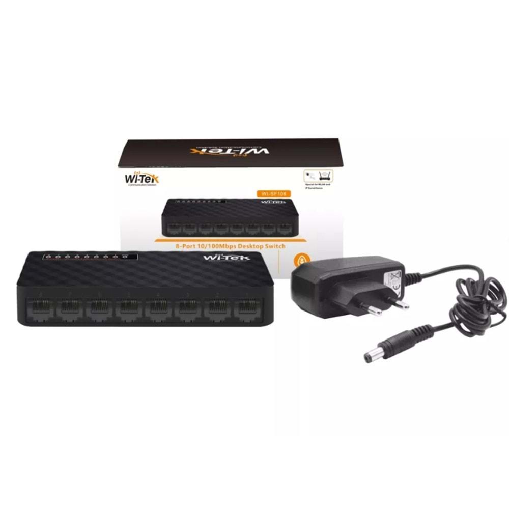 Wİ-TEK WI-SF108 8 PORT MEGABİT ETHERNET SWİTCH