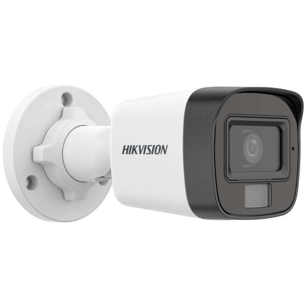 HIKVISION DS-2CD1021G2-LIUF 2MP 2.8MM 20MT DAHİLİ SESLİ H265 IP67 SMART HYRBID LIGHT BULLET IP KAMERA