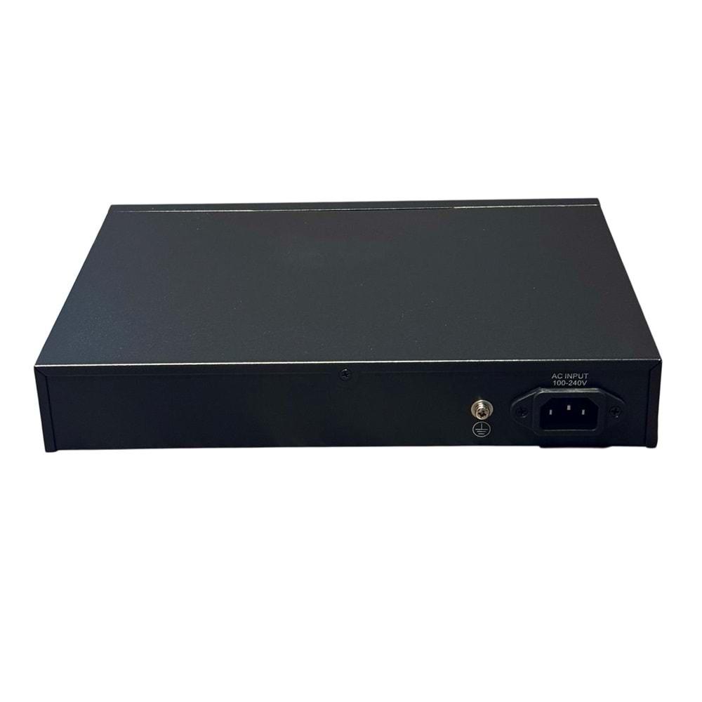 S-GUARD 16P2U-200 SWITCH 16 PORT 10/100MB 2 UPLİNK 10/100/1000MB POE SWITCH