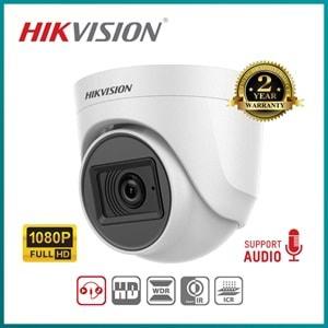 HIKVISION DS-2CE76D0T-ITPFS 2MP 2.8mm DOME ANALOG KAMERA (Sesli)