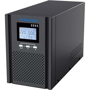 TESCOM TEOS+ 1 KVA 1F/1F (2X9A)5/10DK LCD ONLİNE UPS