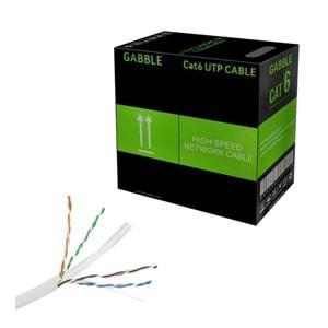 GABBLE CAT6 İÇ ORTAM KABLO 305mt OD 0.50mm GRİ (GAB-CK305)