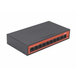 Wİ-TEK WI-PS210H 8 Port 10/100M(PoE) + 2 Port 10/100M Uplink 250mt 65W PoE SWITCH