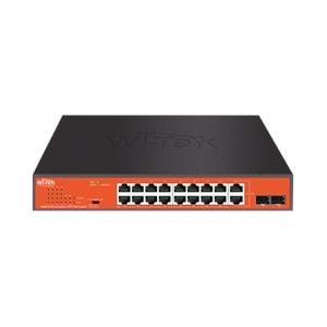 Wİ-TEK WI-PS318GFH 16 PORT GİGABYTE PoE +2 COMBO SFP 250M PoE SWİTCH