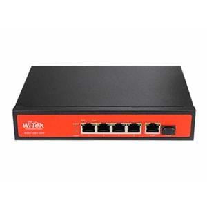 Wİ-TEK WI-PS305GF 4 PORT+1 UPLİNK +1 SFP GİGABYTE POE SWİTCH