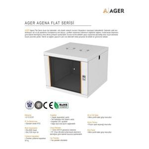 AGER 7U 600X600 DEMONTE AGENA FLAT SERİSİ DUVAR TİPİ KABİNET (ÖN ÇITALI CAM KAPAKC-B1 BEYAZ)
