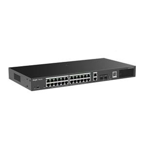 RUIJIE RG-ES228GS-P 26 PORT GIGABIT 24XPOE 370W 2XRJ-45 2XSFP YÖNETİLEBİLİR SWİTCH