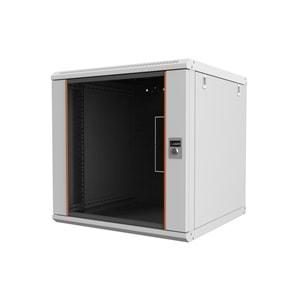 AGER 9U 600X600 AB09U6060B1 MONTAJLI AGENA BASE SERİSİ DUVAR TİPİ KABİNET + 19INCH SABİT RAFLI (ON CITALI CAM KAPAK ARKA SABİT YAN KAPAKLAR KİLİTSİZ-B1 BEYAZ)