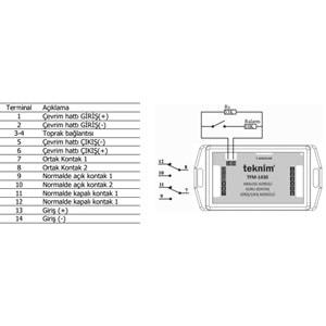 TEKNİM TFM-1430 ANALOG ADRESLİ KURU KONTAK GİRİŞ/ÇIKIŞ MODÜLÜ