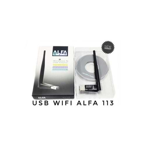 ALFANET W113 USB ANTENNA WİRELESS ADAPTÖR