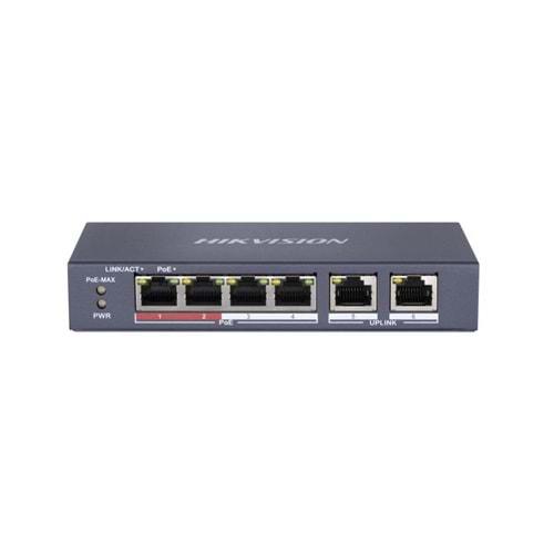 HIKVISION DS-3E0106P-E/M 10/100 4 PORT POE +2 UPLİNK SWITCH