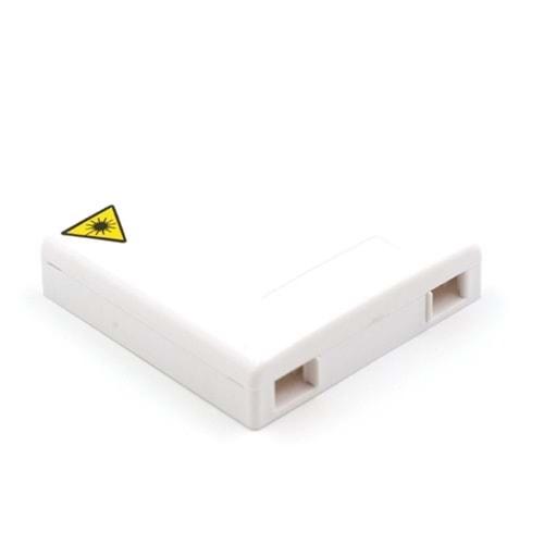 WALL OUTLET FIBER BOX-4, 2 PORT-2 FIBER CAPACITY, EMPTY