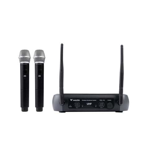 WESTA WM-102H 1 Receiver+2 Handheld Mikrofon Seti