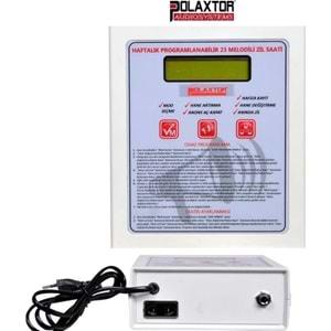 POLAXTOR PLX-16451 DUVAR TİPİ PROGRAMLANABİLİR OKUL SAATİ 23 MELODİ