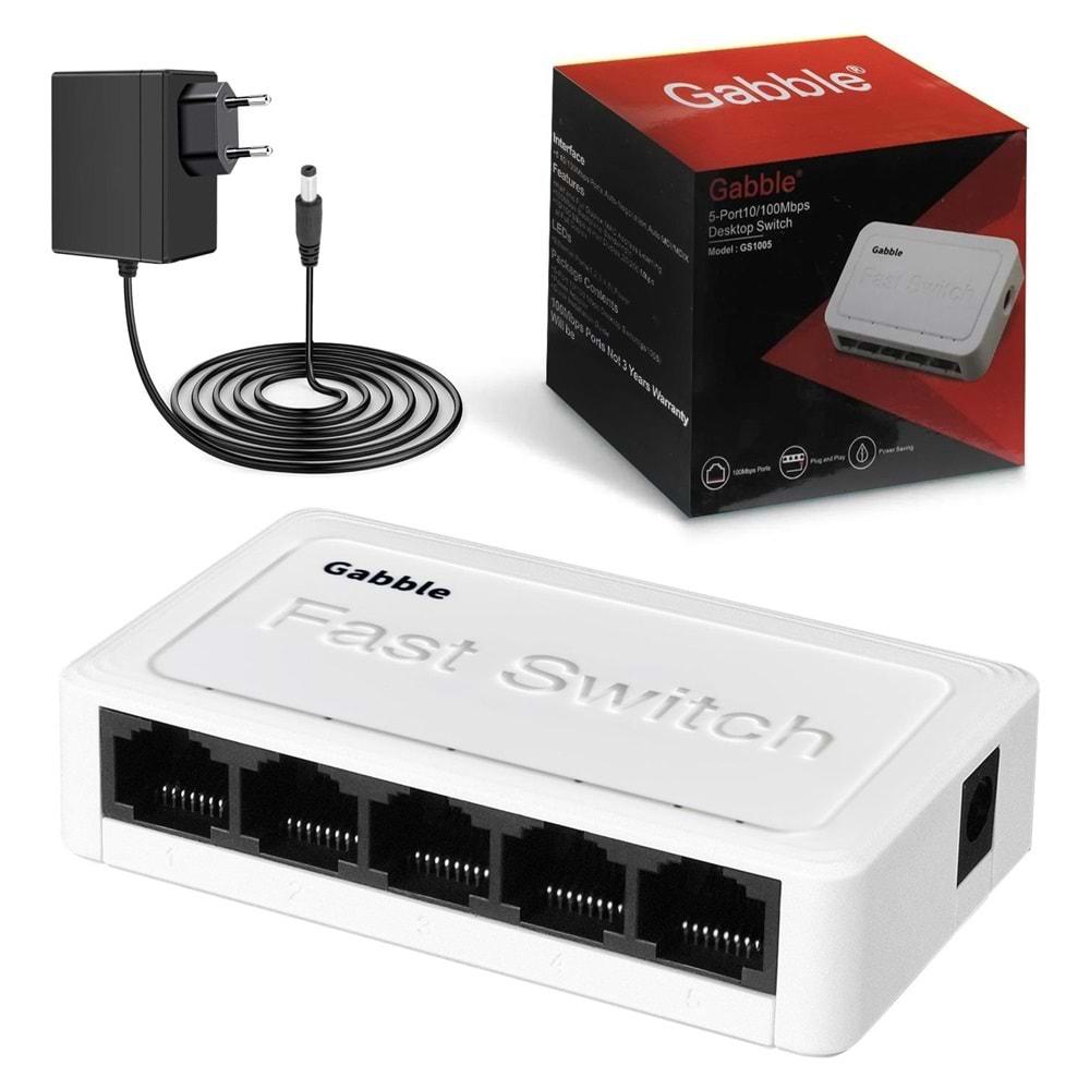 GABBLE DS105 5 PORT 10/100M DESKOP SWITCH (G-517)