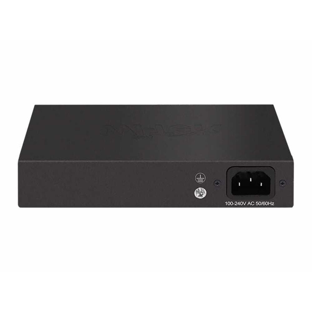 Wİ-TEK WI-PS309GFH 8 Port 100/1000M (PoE) + 1 Port 100/1000M Uplink + 1SFP 250mt 65W PoE SWITCH