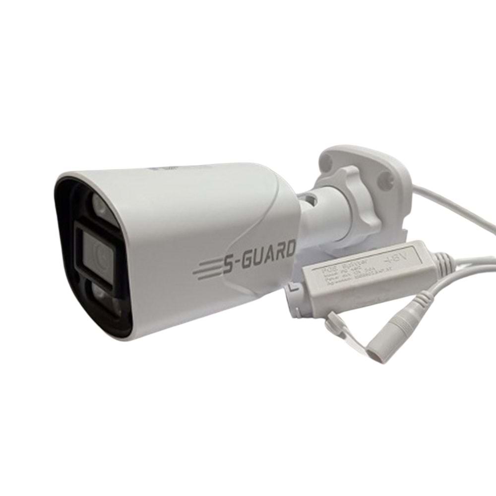 S-GUARD SG-125P IPCWS+ PoE+ 4MP 4mm Starlight H265+ 30-40mt IR BULLET IP KAMERA (Plastik Kasa)