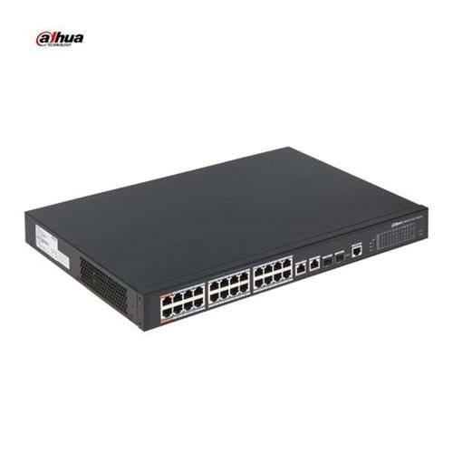 DAHUA DH-PFS3226-24ET-240 24 Port 10/100 PoE + 2xSFP COMBO SWITCH - 240W