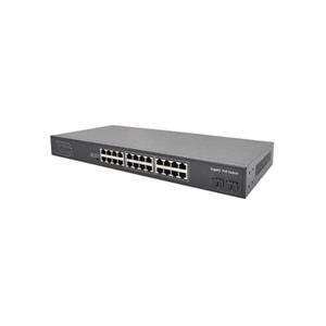 VİDEOPARK VP-24PG-2SFP-300W 24 Port Gigabit PoE + 2 Port SFP 300W PoE SWITCH Dahili Power