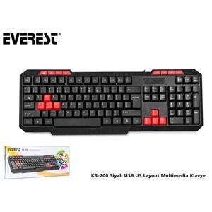 EVERST KB-700 SİYAH USB MM Q KLAVYE