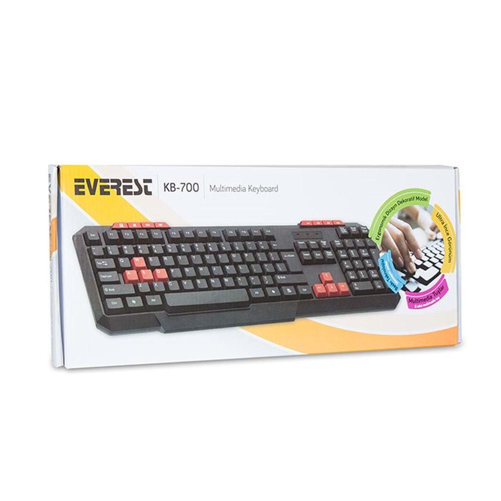 EVERST KB-700 SİYAH USB MM Q KLAVYE