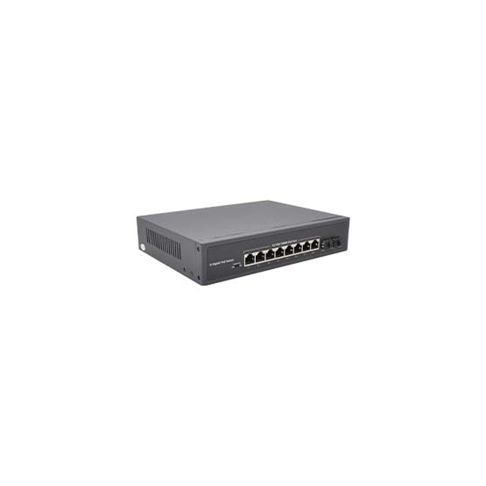 S-GUARD 8GP2S 8 Port 100/1000M(PoE)+2 SFP Port Uplink 120W PoE SWITCH