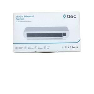 TTEC 08100SW 8 PORTLU, 10/100 FAST ETHERNET,PLASTİK KASA (TSS)