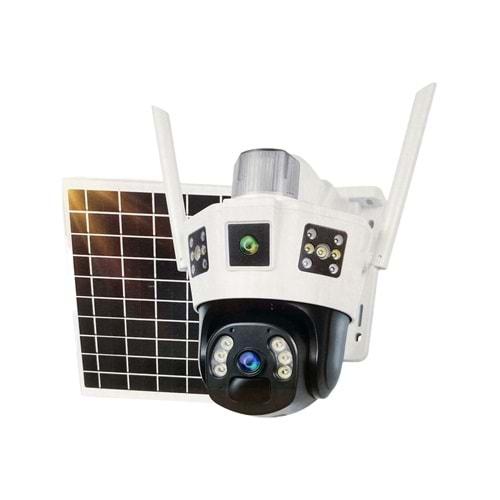 APRONX APX-WSP143 6MP 3.6mm 4G SOLAR ÇİFT KAMERA