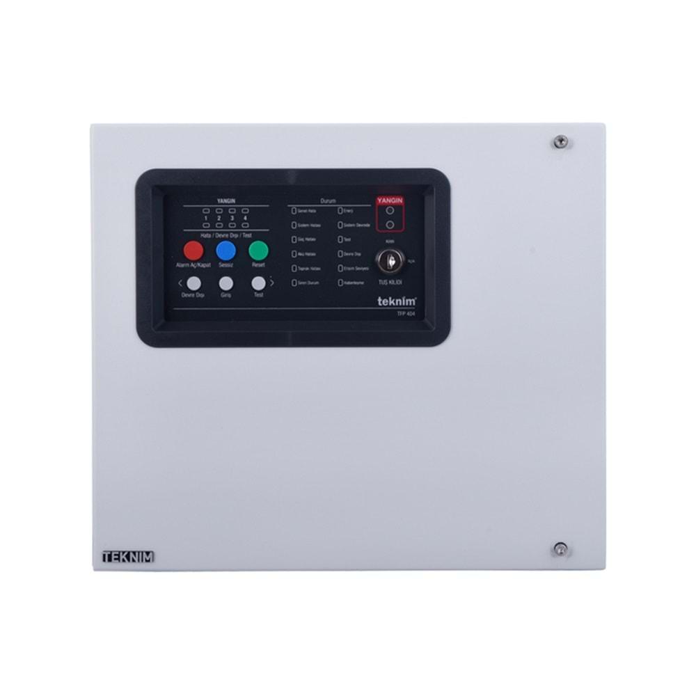 TEKNİM TFP-408 8 BÖLGELİ KONVANSİYONEL YANGIN ALARM PANELİ